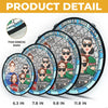 There Is No Greater Love Than Family - Family Personalized Custom Stained Glass Window Hanging Suncatcher - Christmas Gift For Family Members