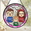 Have A Joyful Christmas Season - Family Personalized Custom Stained Glass Window Hanging Suncatcher - Christmas Gift For Family Members