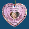 Custom Photo Not A Day Goes By That You're Not Missed - Memorial Personalized Custom Ornament - Ceramic Heart Shaped - Sympathy Gift, Christmas Gift For Family Members
