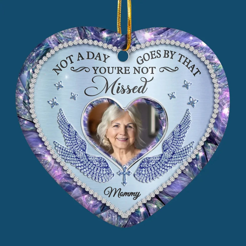 Custom Photo Memorial Angel Gifts for Mom - Personalized Ceramic Ornament