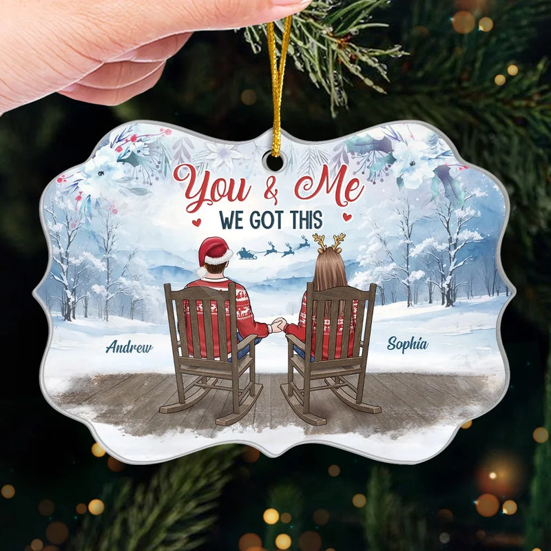 You Make Every Day Feel Like Christmas - Couple Personalized Custom Ornament - Wood, Acrylic Benelux Shaped - Christmas Gift For Husband Wife, Anniversary