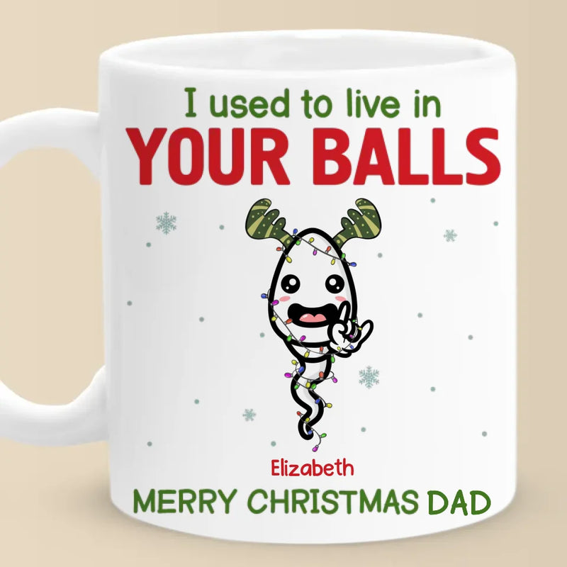 Custom Name Funny Christmas Gifts for Dad - Personalized Mugs