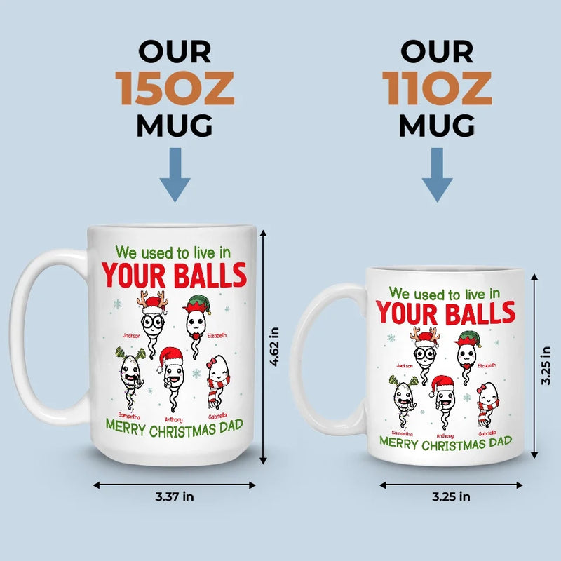 Custom Name Funny Christmas Gifts for Dad - Personalized Mugs