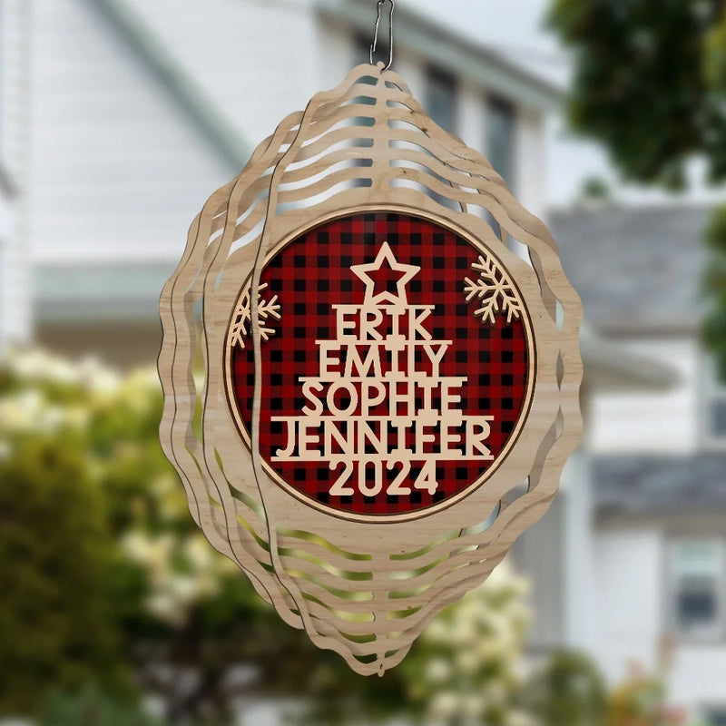 For It Is In Giving That We Receive - Family Personalized Custom Wind Spinner - Christmas Gift For Family Members