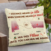 Miles Can’t Separate Two Hearts That Care - Bestie Personalized Custom Pillow - Gift For Best Friends, BFF, Sisters