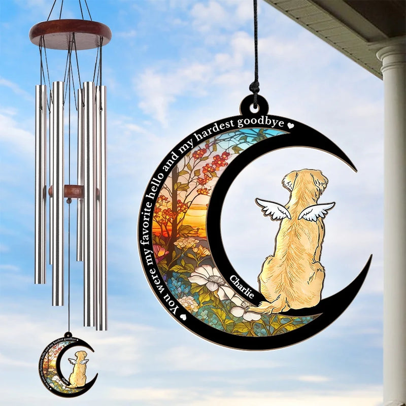 Your Memory Is Our Greatest Christmas Treasure - Memorial Personalized Custom Wind Chime Suncatcher - Sympathy Gift, Christmas Gift For Pet Owners, Pet Lovers