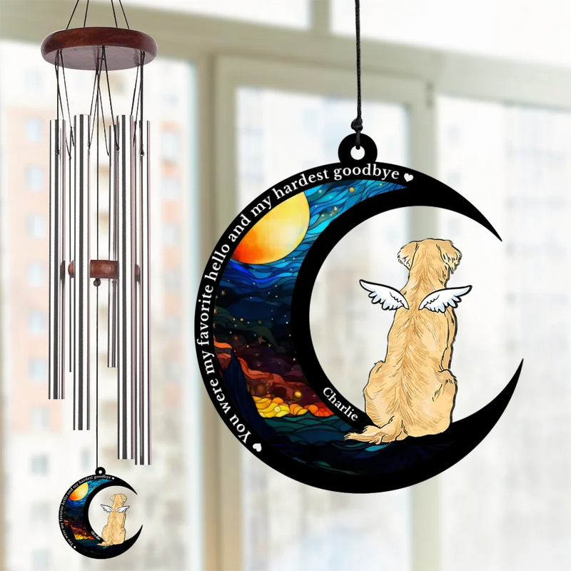 Your Memory Is Our Greatest Christmas Treasure - Memorial Personalized Custom Wind Chime Suncatcher - Sympathy Gift, Christmas Gift For Pet Owners, Pet Lovers
