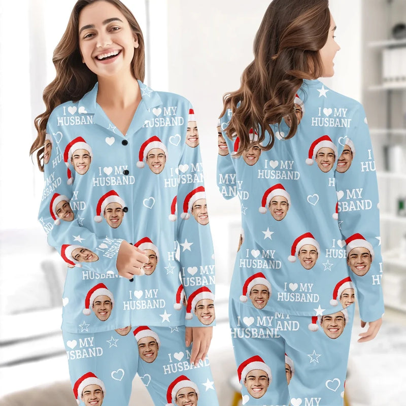 Custom Photo A Gift That Brings Joy And Warmth To Your Relationship - Couple Personalized Custom Pajamas - Christmas Gift For Husband Wife, Anniversary