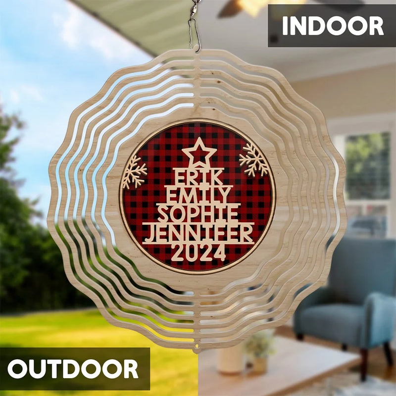For It Is In Giving That We Receive - Family Personalized Custom Wind Spinner - Christmas Gift For Family Members