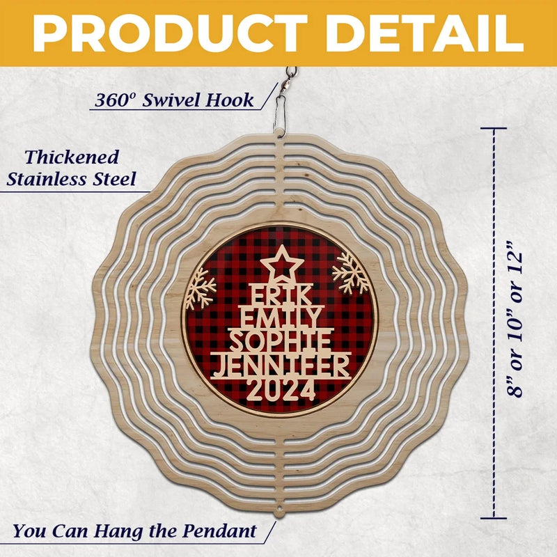 For It Is In Giving That We Receive - Family Personalized Custom Wind Spinner - Christmas Gift For Family Members