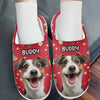 Custom Photo Holiday Unleash The Joy - Dog & Cat Personalized Custom Fluffy Slippers - Christmas Gift For Pet Owners, Pet Lovers