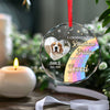 Custom Photo Our Time Together Was A Gift I Cherish - Memorial Personalized Custom Circle Glass Ornament - Sympathy Gift, Christmas Gift For Pet Owners, Pet Lovers