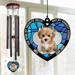 Custom Pet Photo Memorial Gifts for Dog Lovers - Personalized Wind Chime