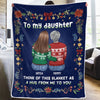 Daughters Are The Anchors Of A Mother’s Life - Family Personalized Custom Blanket - Christmas Gift For Mom, Daughter