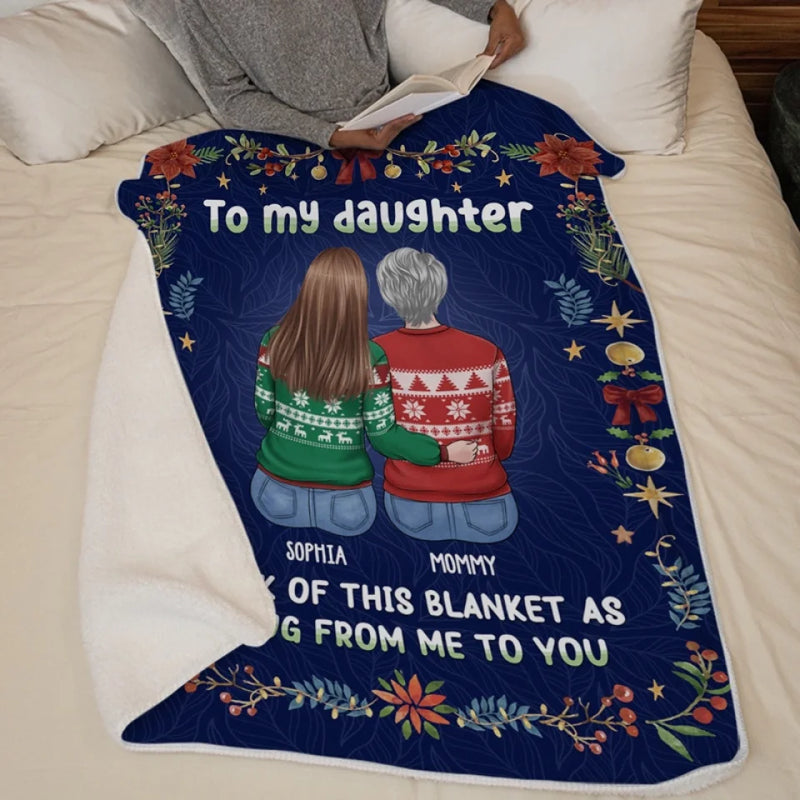 Daughters Are The Anchors Of A Mother’s Life - Family Personalized Custom Blanket - Christmas Gift For Mom, Daughter