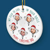 Custom Photo I Used To Live In Your Balls - Family Personalized Custom Ornament - Ceramic Round Shaped - Christmas Gift For Dad, Grandpa
