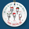 Thanks For Not Pulling Out - Family Personalized Custom Ornament - Ceramic Round Shaped - Christmas Gift For Dad, Grandpa