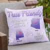 Distance Is Just A Test Of Our Friendship - Bestie Personalized Custom Pillow - Gift For Best Friends, BFF, Sisters