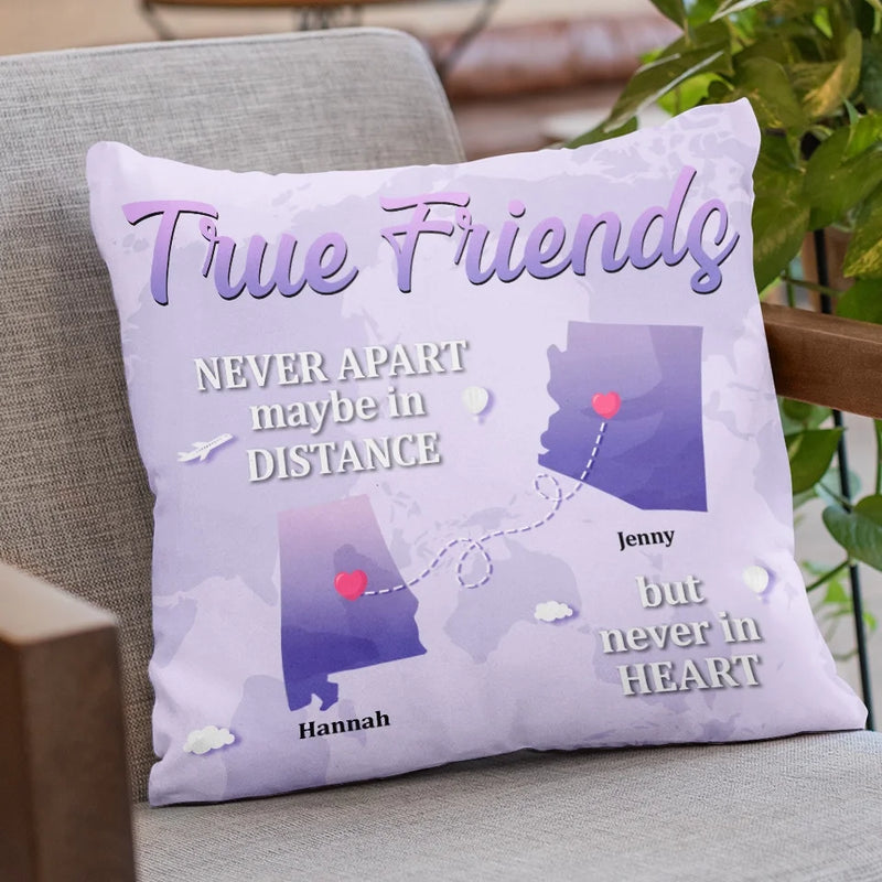Distance Is Just A Test Of Our Friendship - Bestie Personalized Custom Pillow - Gift For Best Friends, BFF, Sisters