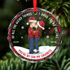 Every Love Song Reminds Me Of You - Couple Personalized Custom Circle Glass Ornament - Christmas Gift For Husband Wife, Anniversary