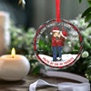 Every Love Song Reminds Me Of You - Couple Personalized Custom Circle Glass Ornament - Christmas Gift For Husband Wife, Anniversary