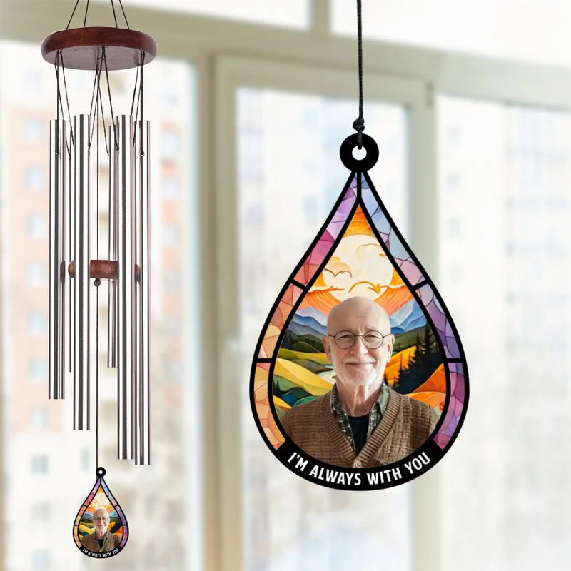 Custom Photo Your Presence Is Deeply Missed - Memorial Personalized Custom Wind Chime Suncatcher - Sympathy Gift For Family Members