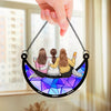 Real Friends Are Always There - Bestie Personalized Window Hanging Suncatcher - Christmas Gift For Best Friends, BFF, Sisters