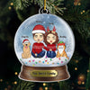 Love Is A Wet Nose And A Happy Tail - Couple Personalized Custom Ornament - Acrylic Custom Shaped - Christmas Gift For Husband Wife, Pet Owners, Pet Lovers