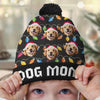 Custom Photo Happy Pawlidays - Dog & Cat Personalized Custom Christmas Beanie Hat - Christmas Gift For Pet Owners, Pet Lovers