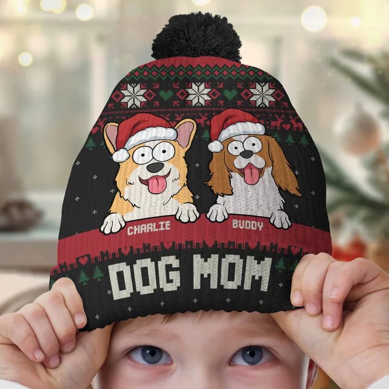 Pets Are The True Stars Of Our Christmas - Dog & Cat Personalized Custom Christmas Beanie Hat - Christmas Gift For Pet Owners, Pet Lovers
