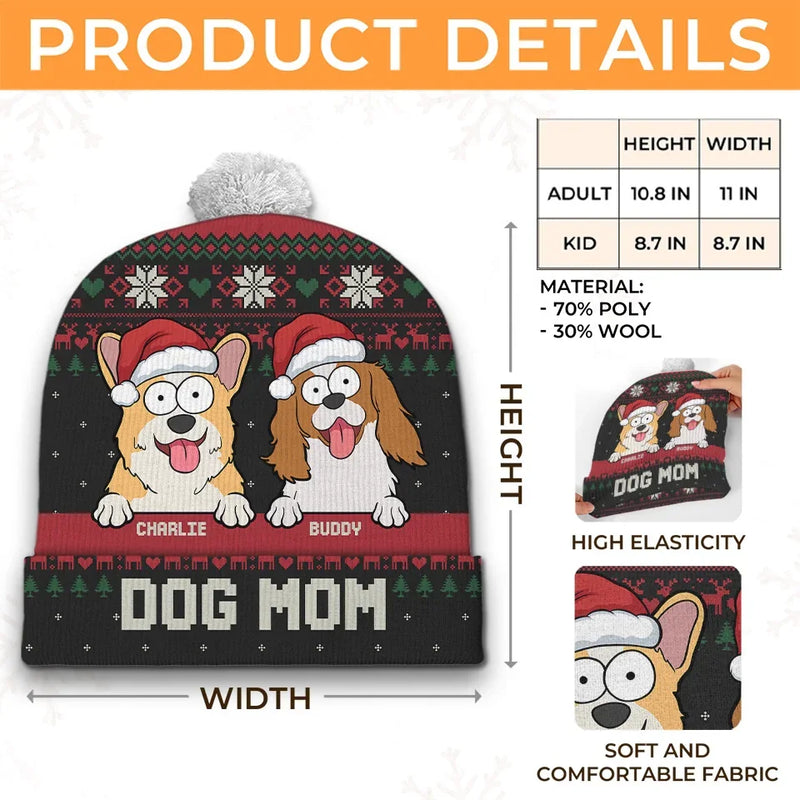 Pets Are The True Stars Of Our Christmas - Dog & Cat Personalized Custom Christmas Beanie Hat - Christmas Gift For Pet Owners, Pet Lovers