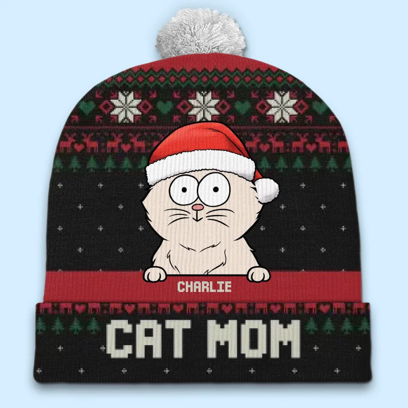 Pets Are The True Stars Of Our Christmas - Dog & Cat Personalized Custom Christmas Beanie Hat - Christmas Gift For Pet Owners, Pet Lovers