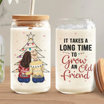 Custom Name Christmas Gifts for Best Friends - Personalized Glass Cup