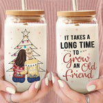 Custom Name Christmas Gifts for Best Friends - Personalized Glass Cup