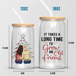 Custom Name Christmas Gifts for Best Friends - Personalized Glass Cup