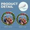 Custom Photo Home Is Where Christmas Begins - Family Personalized Custom Circle Glass Ornament - Christmas Gift For Family Members