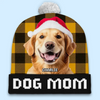 Custom Photo The Best Dog Dad Ever - Dog & Cat Personalized Custom Christmas Beanie Hat - Christmas Gift For Pet Owners, Pet Lovers