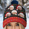 Custom Photo The Greatest Gift One Can Receive On Christmas Is The Love Of Family - Family Personalized Custom Christmas Beanie Hat - Christmas Gift For Family Members