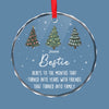 Life Was Meant For Best Friends And Good Adventures - Bestie Personalized Custom Circle Glass Ornament - Christmas Gift For Best Friends, BFF, Sisters