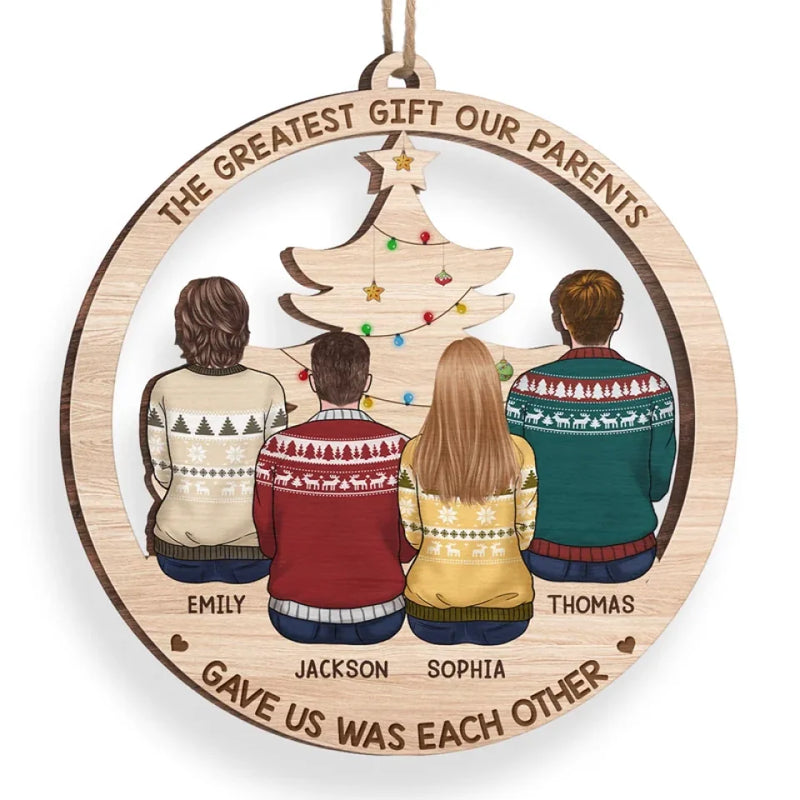 Gifts Of Time And Love Are Surely The Basic Ingredients Of Christmas - Family Personalized Custom Ornament - Wood Custom Shaped - Christmas Gift For Family Members, Siblings, Brothers, Sisters