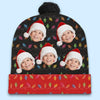 Custom Photo The Greatest Gift One Can Receive On Christmas Is The Love Of Family - Family Personalized Custom Christmas Beanie Hat - Christmas Gift For Family Members