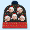 Custom Photo The Greatest Gift One Can Receive On Christmas Is The Love Of Family - Family Personalized Custom Christmas Beanie Hat - Christmas Gift For Family Members