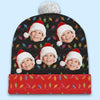 Custom Photo The Greatest Gift One Can Receive On Christmas Is The Love Of Family - Family Personalized Custom Christmas Beanie Hat - Christmas Gift For Family Members