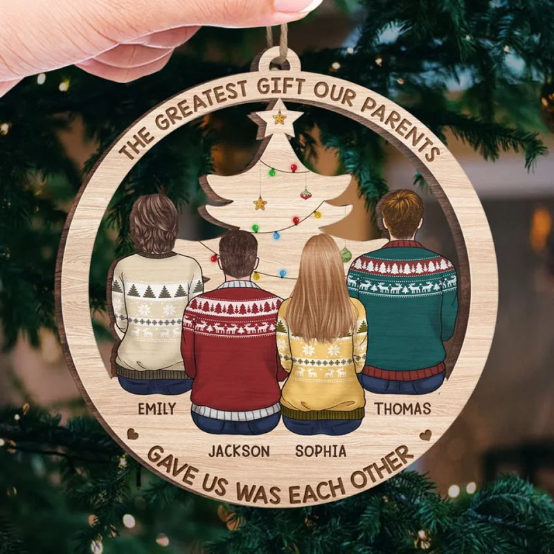 Gifts Of Time And Love Are Surely The Basic Ingredients Of Christmas - Family Personalized Custom Ornament - Wood Custom Shaped - Christmas Gift For Family Members, Siblings, Brothers, Sisters