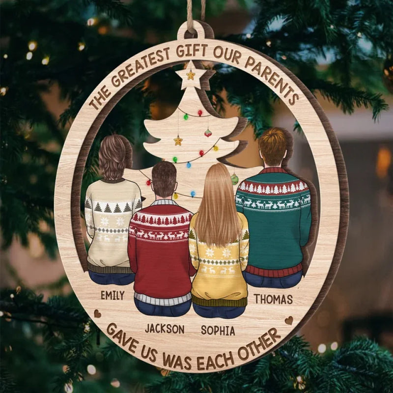 Gifts Of Time And Love Are Surely The Basic Ingredients Of Christmas - Family Personalized Custom Ornament - Wood Custom Shaped - Christmas Gift For Family Members, Siblings, Brothers, Sisters