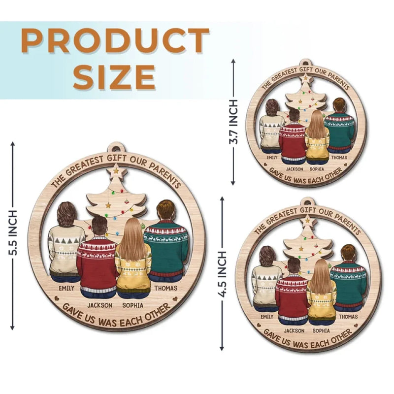 Gifts Of Time And Love Are Surely The Basic Ingredients Of Christmas - Family Personalized Custom Ornament - Wood Custom Shaped - Christmas Gift For Family Members, Siblings, Brothers, Sisters