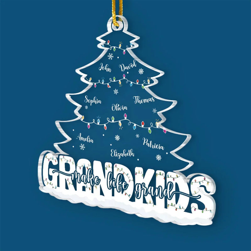 The Best Gift Around Christmas Tree - Family Personalized Custom Ornament - Acrylic Custom Shaped - Christmas Gift For Family Members