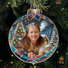 Custom Photo The Heart Of Christmas Is Family - Family Personalized Custom Ornament - Wood, Acrylic Custom Shaped - Christmas Gift For Family Members