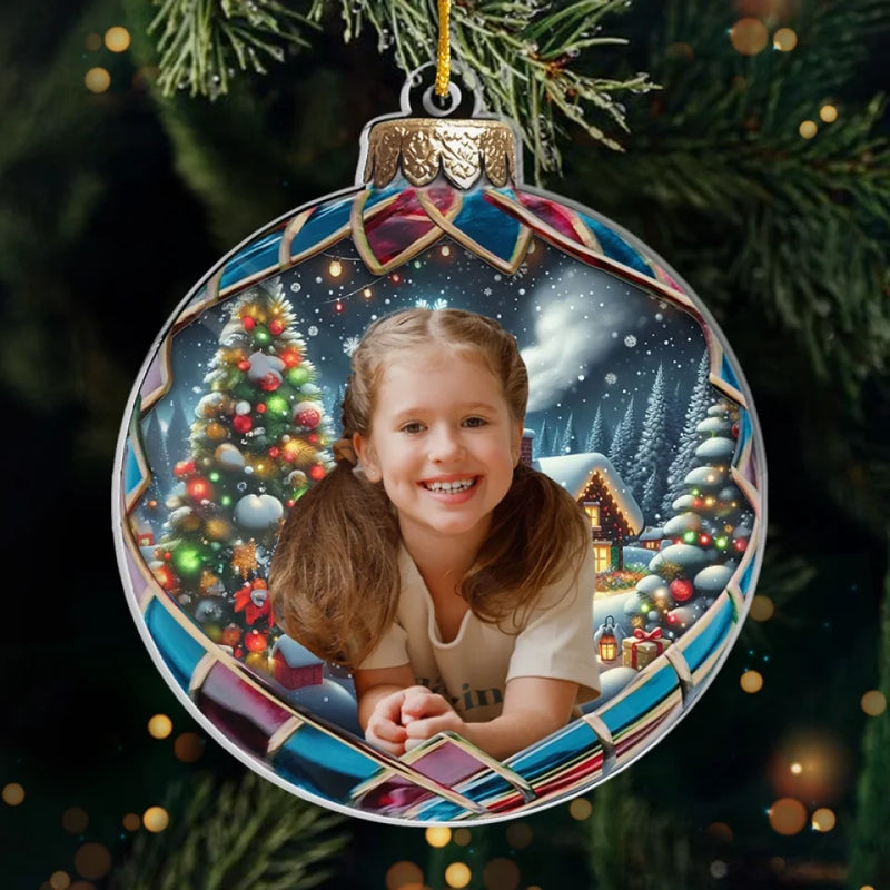 Custom Photo The Heart Of Christmas Is Family - Family Personalized Custom Ornament - Wood, Acrylic Custom Shaped - Christmas Gift For Family Members