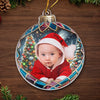 Custom Photo The Heart Of Christmas Is Family - Family Personalized Custom Ornament - Wood, Acrylic Custom Shaped - Christmas Gift For Family Members